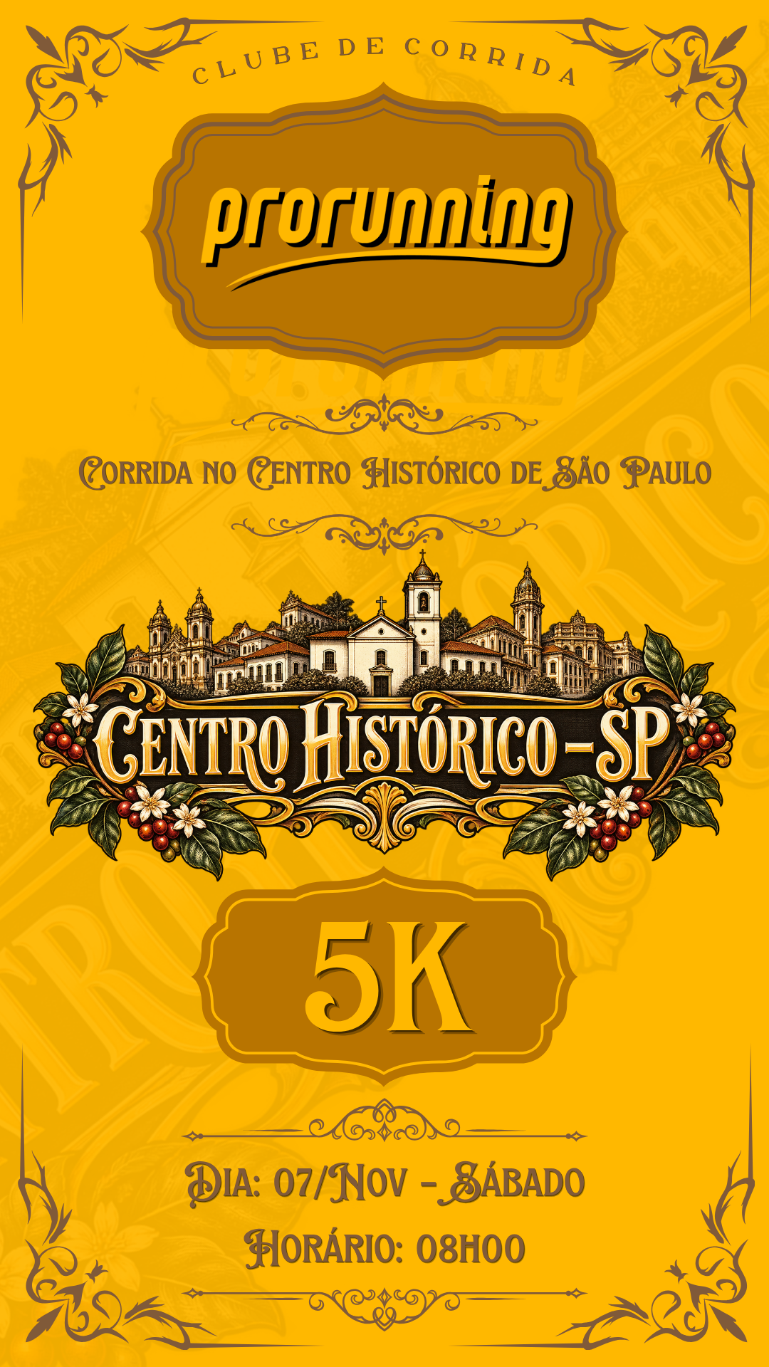 Corrida no Centro Histórico de São Paulo